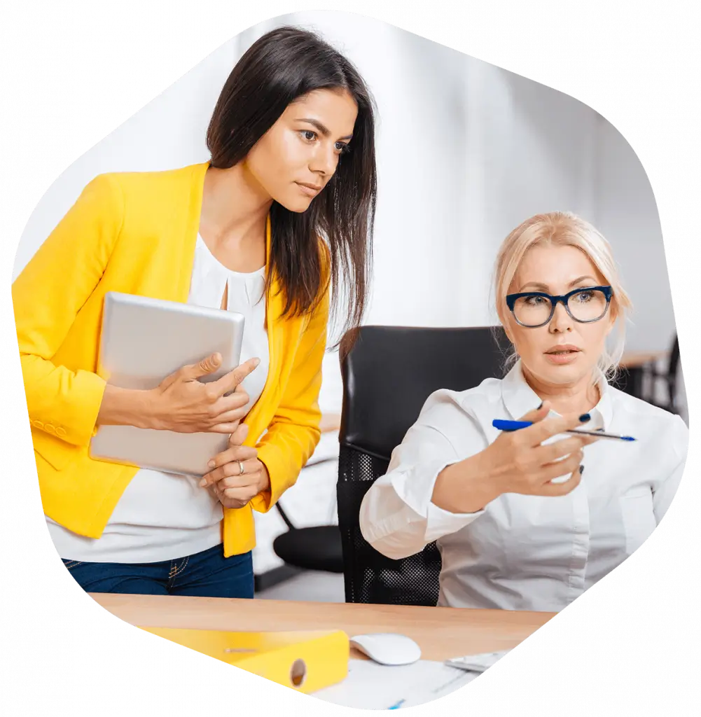 Businesswomen having a brainstorm meeting