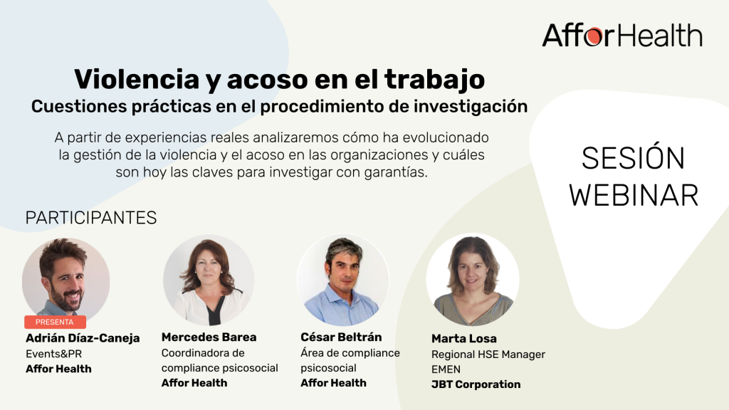 Webinar violencia acoso trabajo